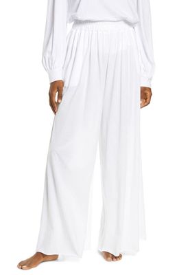 Lunya Organic Pima Wide Leg Lounge Pants in Sincere White