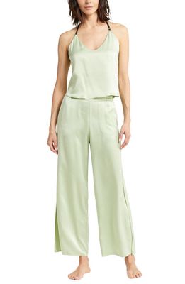 Lunya Washable Mulberry Silk Cami Pajamas in Ethereal Green