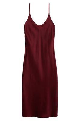 Lunya Washable Silk Slipdress Nightgown in Calliope Wine