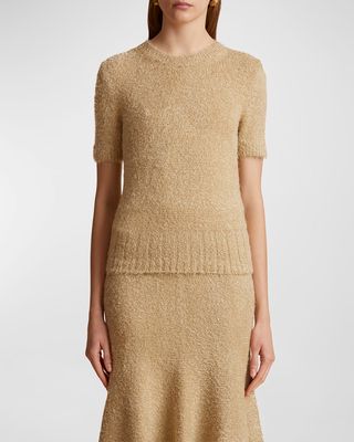 Luphia Short-Sleeve Cashmere Sweater
