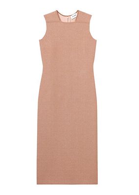 Lurex Piqué Sleeveless Midi-Dress