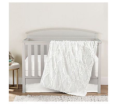 Lush Decor Avon Embellished 3Pc Crib Bedding Se t
