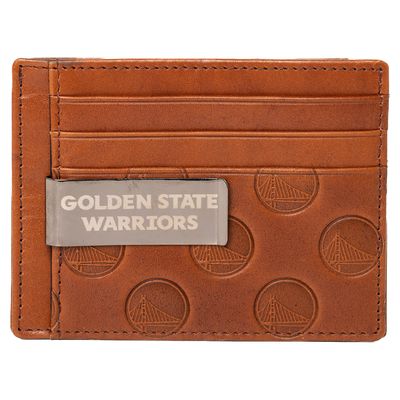 Lusso Brown Golden State Warriors Sanford Front Pocket Wallet with Money Clip