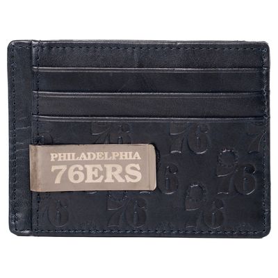 Lusso Navy Philadelphia 76ers Sanford Front Pocket Wallet with Money Clip