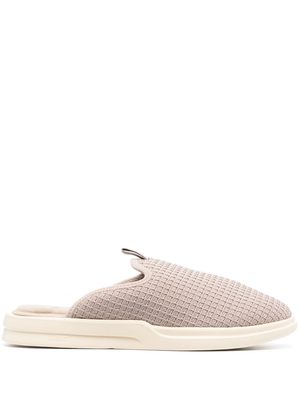 Lusso waffle-knit slippers - Neutrals