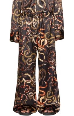 LU'U DAN Black Snake Pyjama Trousers