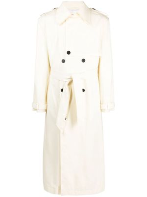 LỰU ĐẠN double-breasted trench coat - White