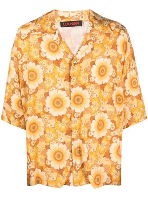 LỰU ĐẠN floral-print ecovero shirt - Yellow