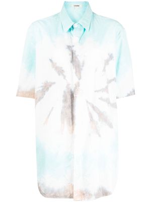 LUUDA graphic-print cotton shirt - Blue