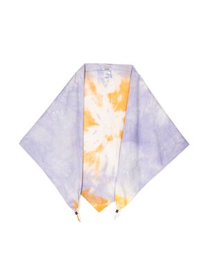 LUUDA tie-dye pattern cotton scarf - Purple