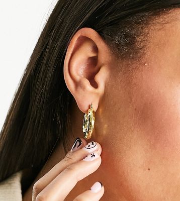 Luv AJ baby amalfi 14k gold plated tube hoop earrings