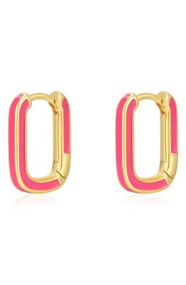 Luv AJ Chain Link Huggie Hoop Earrings in Gold