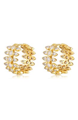 Luv AJ Florette Hoop Earrings in Gold
