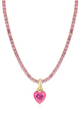 Luv AJ Mini Ballier Heart Pendant Necklace in Gold