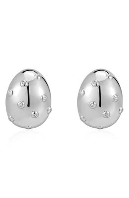 Luv AJ Mini Molten Drop Earrings in Silver 