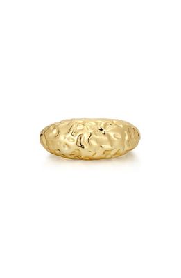Luv AJ Molten Signet Ring in Gold