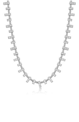 Luv AJ The Pavé Bar Chain Necklace in Silver