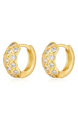 Luv AJ The Sienna Cubic Zirconia Hoop Earrings in Gold