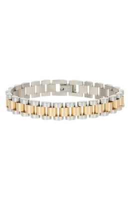 Luv AJ Timepiece Two-Tone Chain Bracelet in Combo