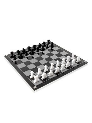 Luxe 2D Chess Set - Black - Black