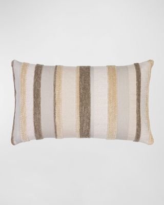 Luxe Channel Outdoor Lumbar Pillow, 12" x 20"
