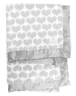 Luxe Heart Army Print Plush Baby Blanket