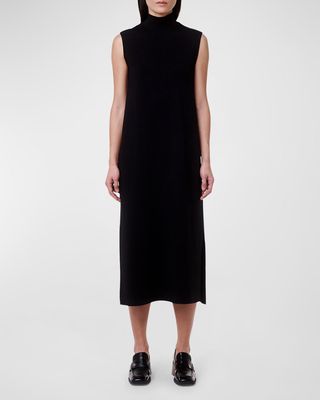 Luxe Seamed Organic Cotton Midi Dress