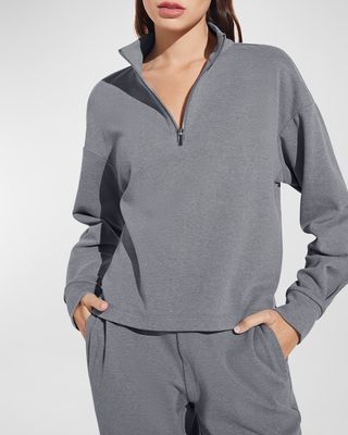 Luxe Sweats Zip-Front Pullover