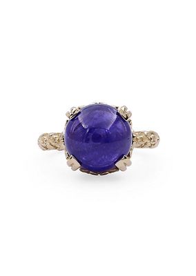 Luxury 18K Yellow Gold & Tanzanite Ring