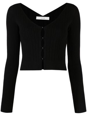 LVIR cropped knitted cardigan - Black