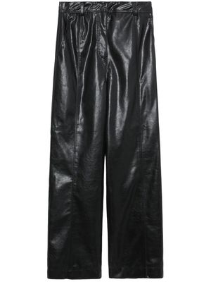 LVIR faux leather wide-leg trousers - Black