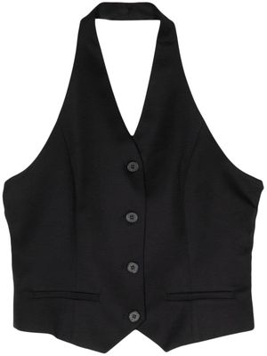 LVIR halterneck wool vest - Black