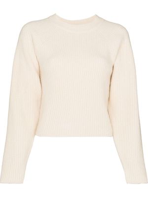 LVIR open-back knitted jumper - Neutrals