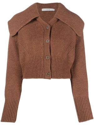 LVIR oversized collar cardigan - Brown