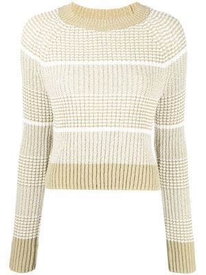 LVIR ribbed-knit striped jumper - Green