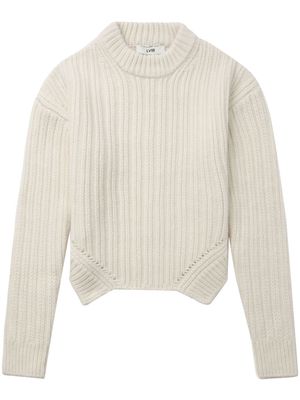 LVIR ribbed-knit wool jumper - White