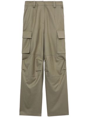LVIR wide-leg wool cargo trousers - Green