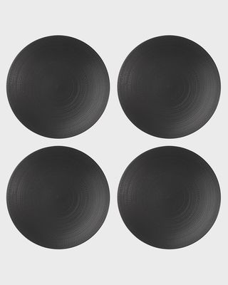 LX Collective Black Dinner Plates, Set of 4
