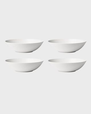 LX Collective White Pasta Bowls, Set of 4