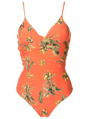 Lygia & Nanny Bianca floral-print swimsuit - Orange
