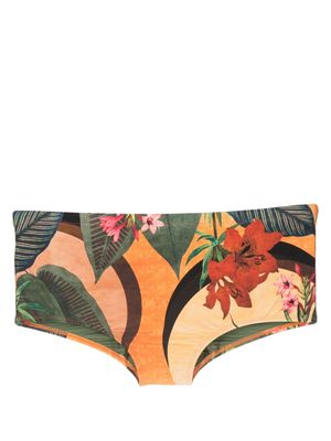 Lygia & Nanny Copacabana botanical-print swimming trunks - Orange