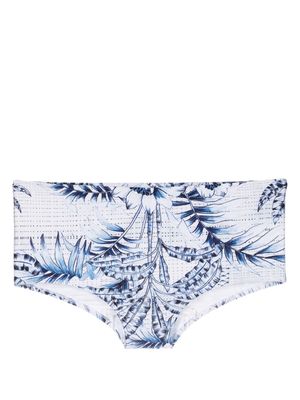 Lygia & Nanny Copacabana botanical-print swimming trunks - White