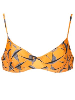 Lygia & Nanny Fiji bird-print bikini top - Orange
