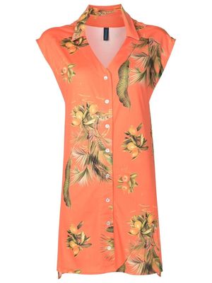 Lygia & Nanny floral-print notched-collar dress - Orange