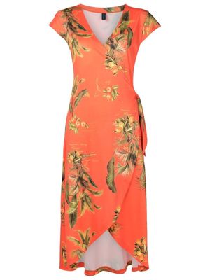 Lygia & Nanny floral-print wrap dress - Orange