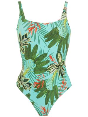 Lygia & Nanny Hapuna leaf-print swimsuit - Green