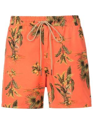 Lygia & Nanny leaf-print swimming shorts - Orange
