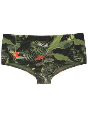 Lygia & Nanny leaf-print swimming trunks - Black