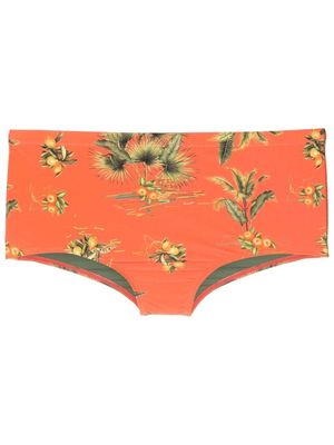 Lygia & Nanny leaf-print swimming trunks - Orange