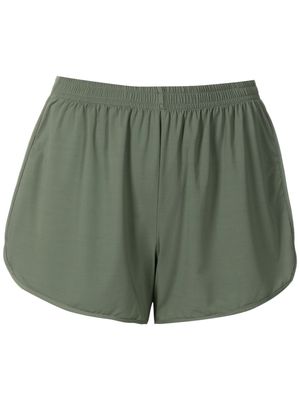 Lygia & Nanny Lee elasticated-waist mini shorts - Green